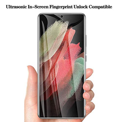 LYWHL 2 Pack for Galaxy S21 Ultra Privacy Screen Protector, Anti-Spy Full Adhesive Coverage Film for Samsung Galaxy S21 Ultra, [Ultrasonic Fingerprint Compatible] Easy Installation - size: Samsung Galaxy S21 Ultra