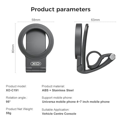 XO Magnetic Phone Holder for Car,Strong Non-Slip Car Phone Mount, Hands-Free Navigation for Car,Phone Holder for Car/Desk, Compatible with iPhone/Samsung and All Smartphones - color: 1-Pack