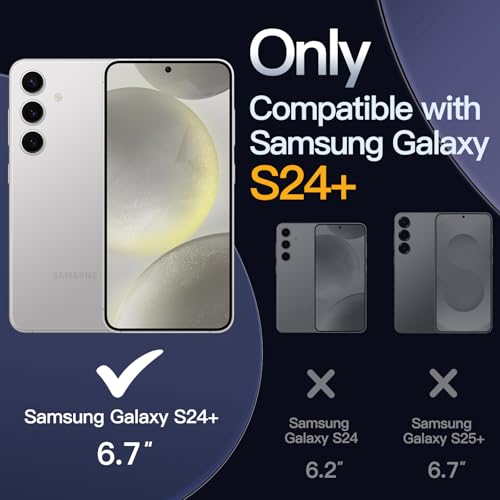 JETech Case for Samsung Galaxy S24 Plus 5G, Non-Yellowing Shockproof Bumper Protective Phone Cover, Anti-Scratch Hard PC Back (Clear) - color: Clear, size: Galaxy S24 Plus