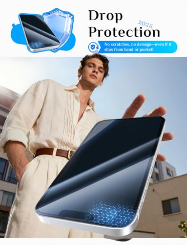 MAGIC JOHN Privacy for iPhone 17e Screen Protector Tempered Glass Anti-peek - color: privacy