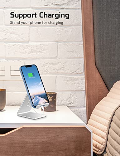 Aluminum Phone Stand for iPhone Series, Samsung, Silver - color: Silver