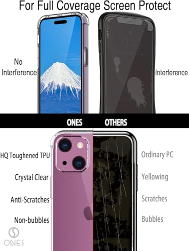 ONES Clear Case for iPhone 15 Plus Anti-Yellowing Crystal Clear Case, Military-Grade Shockproof Slim Transparent Phone Cover with Camera Guard - color: HD High Transparency, size: iPhone 15 Plus