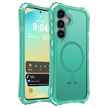WRJ Magnetic Matte for Samsung Galaxy S26 FE Case,Samsung S25 FE Case [Fit for MagSafe][Military Grade Drop Protection] Translucent Shockproof Protective Phone Case-Mint Green - color: Mint Green, style: Matte