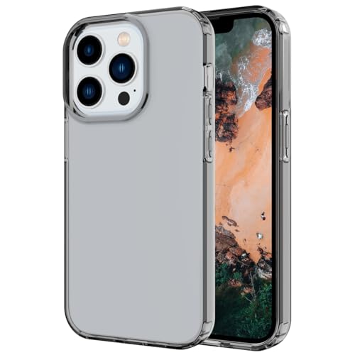 Phone Case for iPhone 14 Pro Clear, [Crystal Clear][Non-Yellowing] Slim Shockproof Reinforced Drop Protective Flexible TPU Back Cover Phone Case for iPhone 14 Pro Protective Case(Black) - color: Black