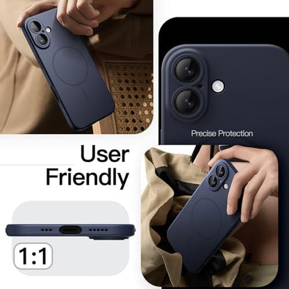 JETech Magnetic Slim Case for iPhone 17, Deep Blue - color: Deep Blue, size: iPhone 17