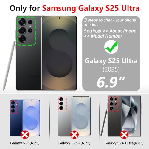 Varikke for Galaxy S25 Ultra Wallet Case Magnetic Detachable, Black - color: Black, size: Galaxy S25 Ultra 6.9"