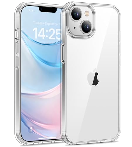 USLAI Case for iPhone 13, Anti-Yellowing, Crystal Clear Back, Shockproof & Military‑Grade Drop Protection - Transparent - color: Clear, size: iPhone 13/14