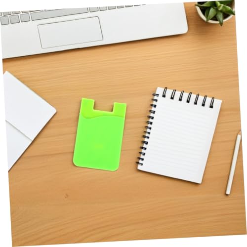 jojofuny 3 Pack Adhesive Phone Wallet Silicone Card Holder for Cell Phone - color: Green