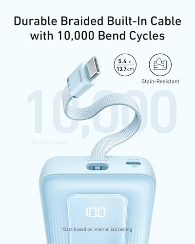Anker Power Bank,10,000mAh 30W with USB-C Travel Essential Portable Charger - color: Black, size: 10000 MAh