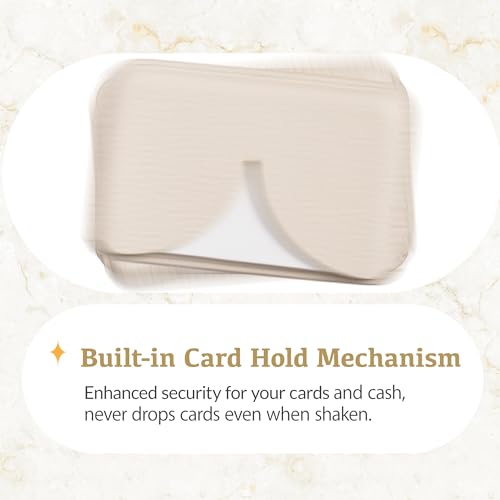 Luner - Eco Leather Magnetic Side-Access Card Wallet Compatible with Magsafe - [for iPhone 17, 16, 15, 14, 13, 12 series] - [Holds 2 cards] - Cream - color: Cream, style: Side-access
