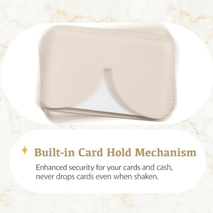 Luner - Eco Leather Magnetic Side-Access Card Wallet Compatible with Magsafe - [for iPhone 17, 16, 15, 14, 13, 12 series] - [Holds 2 cards] - Cream - color: Cream, style: Side-access
