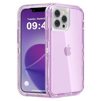 Follaroma for iPhone 12 Case/iPhone 12 Pro Case, 6.1'', Crystal Purple | Heavy Duty Shockproof Protection Phone Cases, Anti-Drop, Military Grade Dual Layer Transparent Rugged Protective Cover - color: Purple, size: iPhone 12/iPhone 12 Pro 6.1''