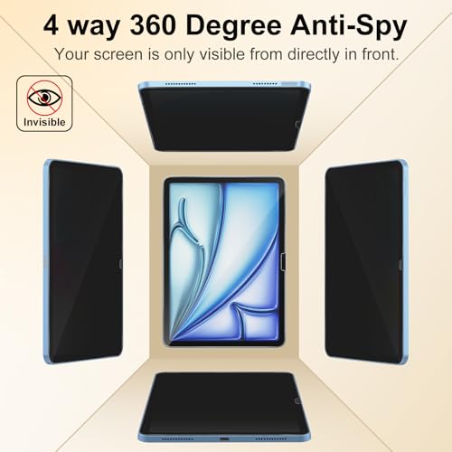360° 4 Way Privacy Screen Protector for iPad Air 11 Inch M4 M3 M2 - color: iPad Air 11'' M4/M3/ M2