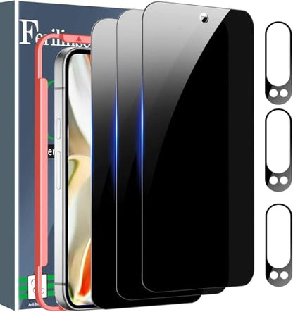 Ferilinso Privacy Screen Protector for Google Pixel 9 Pro, Tempered Glass - size: Google Pixel 9 Pro-6.3 INCH