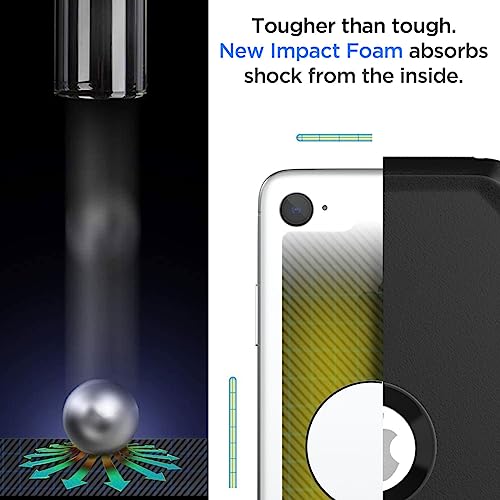 AICase for iPhone SE Case 3rd & 2nd Generation with Belt-Clip Holster, for iPhone SE 2022/2020 Case Built-in Screen Protector Heavy Duty Protective Full Body Rugged Phone Cover, Black - color: Black + Clip