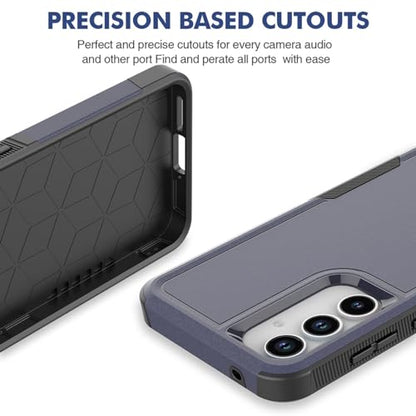for Samsung Galaxy A35 5G Case: Dual Layer Protective Heavy Duty Cell Phone Cover Shockproof Rugged with Screen Protector - Military Protection Bumper Tough - Samsung Galaxy A35 5G 2024, Blue - color: Navy Blue (PC) + Black (TPU)