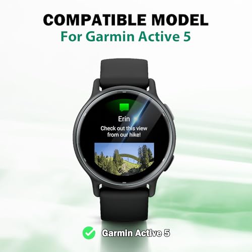 6 Pack Compatible for Garmin Vivoactive 5 Sreen Protector Clear, HD Anti-scratch Flexible TPU [Not Glass] Protector for Vivoactive 5 Watch Film with Sensitive Touch - size: Vivoactive 5
