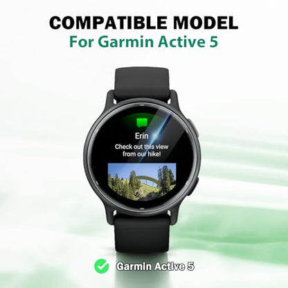 6 Pack Compatible for Garmin Vivoactive 5 Sreen Protector Clear, HD Anti-scratch Flexible TPU [Not Glass] Protector for Vivoactive 5 Watch Film with Sensitive Touch - size: Vivoactive 5
