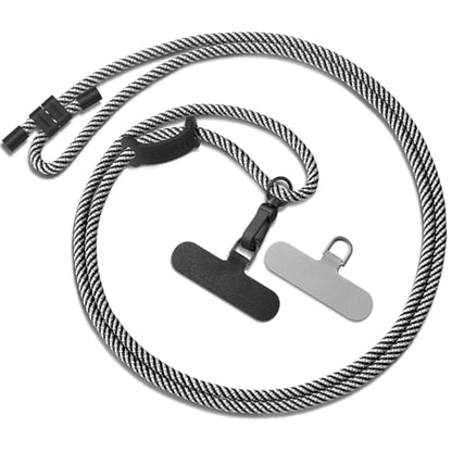 SURPHY Phone Lanyard Crossbody, Phone Strap Crossbody with 2 Tether Tabs - color: Black & White