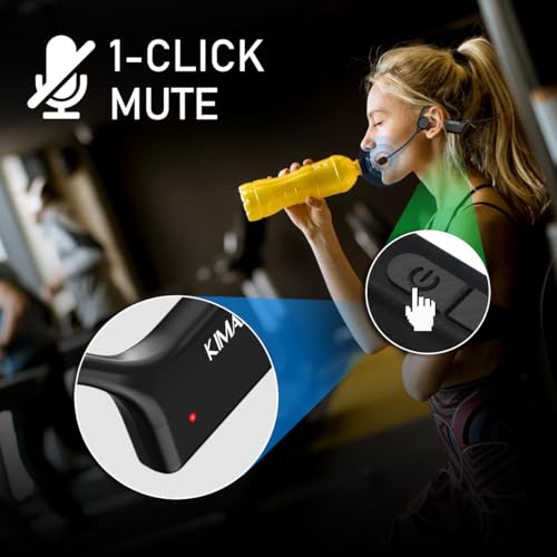 KIMAFUN 2.4G IP67 Waterproof Wireless Fitness Headset Microphone - size: GWP92(2TX+1RX)