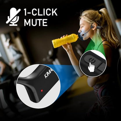 KIMAFUN 2.4G IP67 Waterproof Wireless Fitness Headset Microphone - size: GWP92(2TX+1RX)