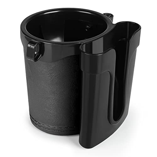 Accmor 3-in-1 Bike Cup Holder with Cell Phone Keys Holder, Bike Water Bottle Holders, Universal Bar Drink Cup Can Holder for Bicycles, Motorcycles, Scooters, Black, 2 Pack - color: Black-2 Pack