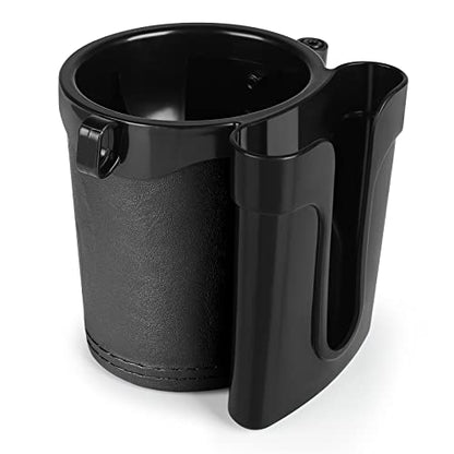 Accmor 3-in-1 Bike Cup Holder with Cell Phone Keys Holder, Bike Water Bottle Holders, Universal Bar Drink Cup Can Holder for Bicycles, Motorcycles, Scooters, Black, 2 Pack - color: Black-2 Pack