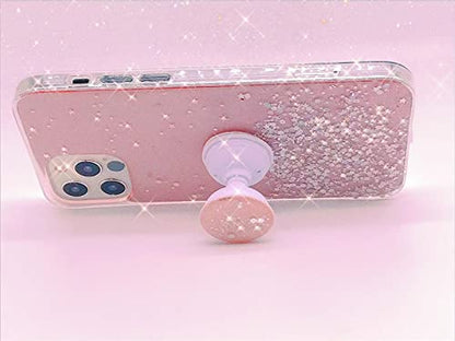 Expanding Phone Socket, Mount Holder Glitter Sparkle Bling for Cellphone Collapsible Stand Cell Phone Finger Foldable Holder Grip for Smartphones and Tablets (Green) - color: Green