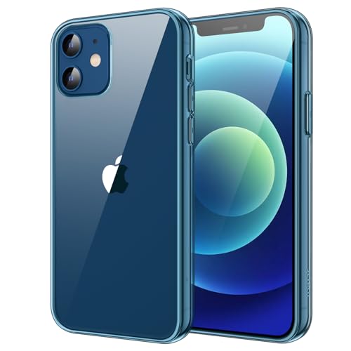 JETech Case for iPhone 12 mini, Anti-Yellowing, Navy Blue | Shockproof Protection, Scratch Resistant Hard PC Back, Durable Transparent TPU Bumper - color: Navy Blue