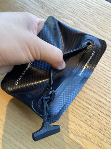 Heavy Duty Airtight Wallet Submersible Waterproof Wallet Protection for Keys, Cards - color: Black with diamond grid, size: 5.2" X 4" / 13.5CM X 10 CM