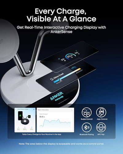 Anker Prime 3-in-1 Qi2.2 MagSafe Compatible 25W Wireless Charging Station - color: White