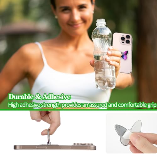 Ymapinc 3Pcs Butterfly Phone Ring Holder Colored Butterfly Shaped