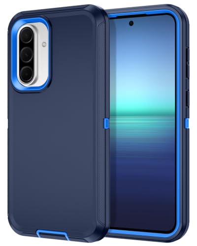 I-HONVA for Samsung Galaxy A37 5G Case Shockproof Dust/Drop Proof 3-Layer Full Body Protection [Without Screen Protector] Rugged Heavy Duty Cover Case for Galaxy A37 5G,Navy Blue - color: Navy Blue