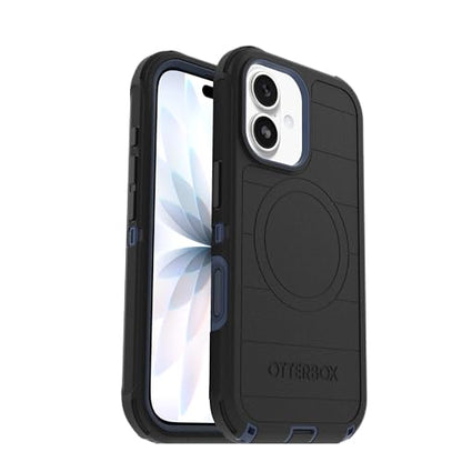 OtterBox iPhone 17 (Only) - Defender Series Case - Black Shadow (Black & Blue) - Snaps on MagSafe - Tough - Rugged & Durable - color: Black Shadow (Black & Blue), style: iPhone 17