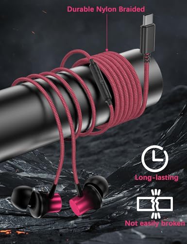 ACAGET USB C Earbuds for Samsung Galaxy S25 S26 Ultra S24 S23 S22 S21 Plus