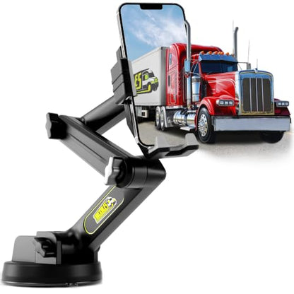 Truckules Truck Phone Mount, 16.9" Long Holder, Big Rig, Gray - color: Gray