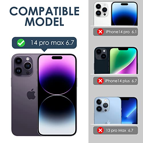 [2 Pack for iPhone 14 Pro Max Privacy Screen Protector (NOT Glass), Anti-Spy Anti-Scratch Non-breakable Flexible Soft TPU Hydrogel Film Screen Protector for iPhone 14 Pro Max