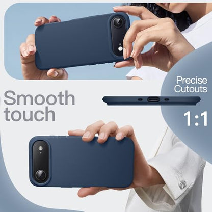 JETech Silicone Case for iPhone Air, Navy Blue | Silky Soft Touch, Shockproof Protection, Scratch Resistant, Microfiber Lining - color: Navy Blue, size: iPhone Air
