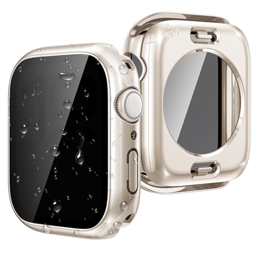 Goton Privacy Waterproof Case for Apple Watch Series 11/10 42mm - color: Starlight, size: 42 mm