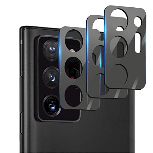 Suoman 3-Pack for Samsung Note 20 Ultra Camera Lens Protector - [Aluminum alloy] [Does not Affect Night Shots] 9H Hardness Tempered Glass Film - Black - color: Black