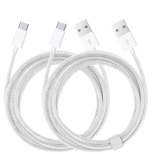 2pack USB C CarPlay Charger Cable Compatible for IPhone 17/16E/16/15, 17Air, 15 16 17 Pro Max,Plus Charging Cord, USB A to USB C Woven Cable for AirPods 4, AirPods Pro (2nd/3rd Gen) Charger Cord 5FT - size: 5FT, style: USB A to USB C 2pack