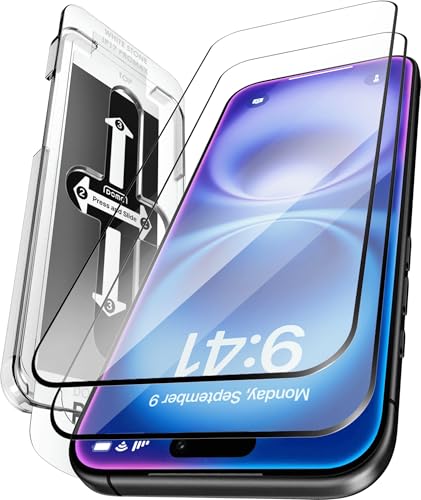 DOME GLASS Whitestone 2PACK EZ GLASS AR for iPhone 17 Series [Super Anti-Reflection], Full Coverage [Easy Install] Tempered Glass Screen Protector [2pack] (iPhone 17 Air) - size: iPhone 17 Air