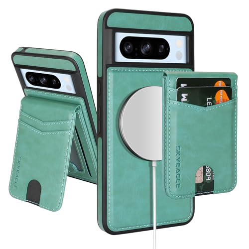 SkyEagle for MagSafe Google Pixel 8 Pro Wallet Case,Blue Green - color: Blue Green, size: Google Pixel 8 Pro 6.7"