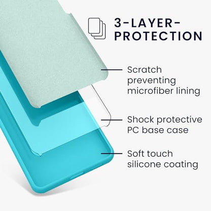 kwmobile Case Compatible with Google Pixel 7 Pro Case - TPU Silicone Phone Cover with Soft Finish - Cool Glacier - color: Cool Glacier, size: Pixel 7 Pro