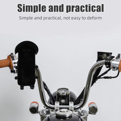Veemoon Motorcycle Handlebar Phone Mount with Vibration Dampener Anti-Theft Shock-Absorbing Bike Smartphone Holder for Navigation and Riding