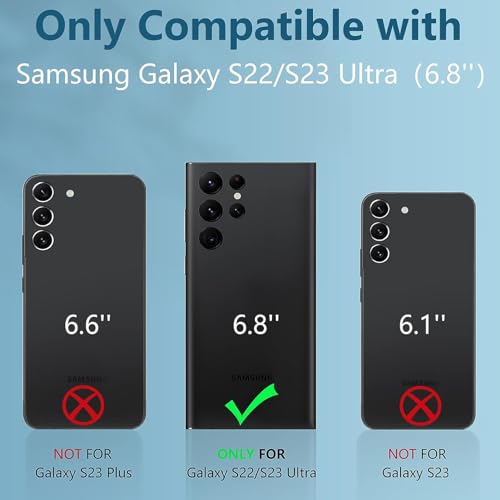 Battery Case for Galaxy S22 Ultra/S23 Ultra, BOVSRT 12000mAh Extended Portable Protective Case Backup Wireless Charger Case Compatible with Galaxy S22 Ultra/S23 Ultra (6.8 inch) Charging Cover-Black - size: Galaxy S22 Ultra/S23 Ultra
