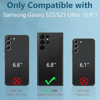 Battery Case for Galaxy S22 Ultra/S23 Ultra, BOVSRT 12000mAh Extended Portable Protective Case Backup Wireless Charger Case Compatible with Galaxy S22 Ultra/S23 Ultra (6.8 inch) Charging Cover-Black - size: Galaxy S22 Ultra/S23 Ultra