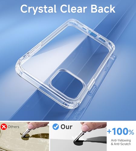 USLAI Case for iPhone 12 Pro Max, Anti-Yellowing, Crystal Clear Back, Shockproof & Military‑Grade Drop Protection - Transparent - color: Clear, size: iPhone 12 Pro Max