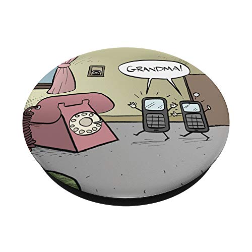Hilarious Grandma Cartoon - Cell Phone Mount & Holder 1609 PopSockets PopGrip: Swappable Grip for Phones & Tablets
