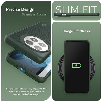 TUDIA MergeGrip for OnePlus 13 Case 5G (2025) - [Military Grade Drop Tested] Dual Layer Shockproof Slim Heavy Duty Tough Cover Phone Cases - Pine Green - color: Pine Green, size: Basic